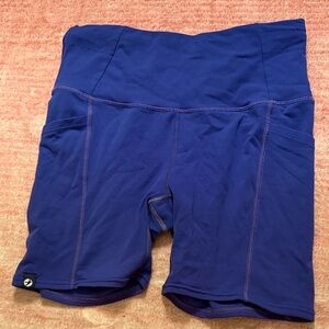 Oiselle Deep Blue Pocket Jogger Shorts